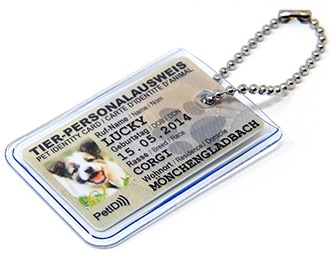 TierPerso Hundemarke - Eigener Ausweis für deinen Hund - Vorderseite
